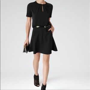 REISS Reno Circle A-line Skirt black Size 8